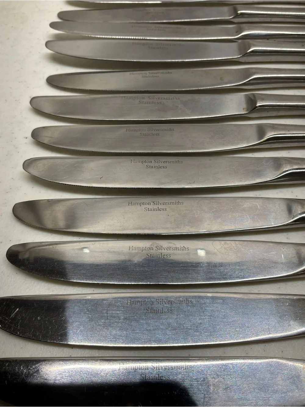 Hampton Silversmiths Stainless Steel Butter Knives Set of 12